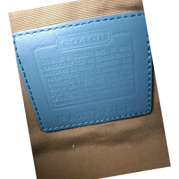 COACH Aqua Hamptons Soho Demi Baguette Y2K Shoulder Bag - Picture 12 of 13